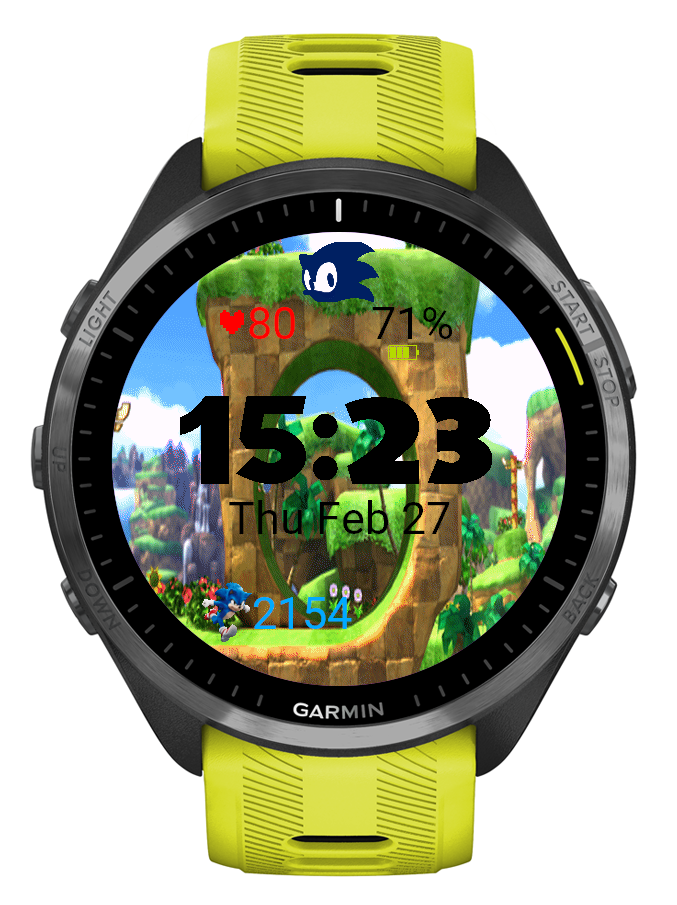 Sonic the Hedgehog Watchface Screenshot